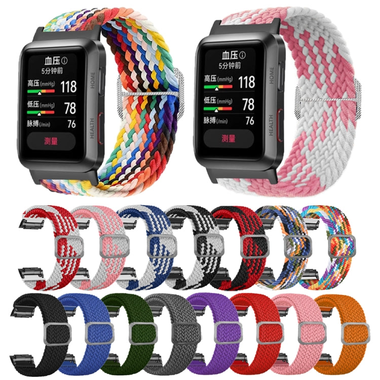 For Huawei Watch D Adjustable Woven Nylon Watch Band(Red White) - free shipping - PMC TechLife - Order now!