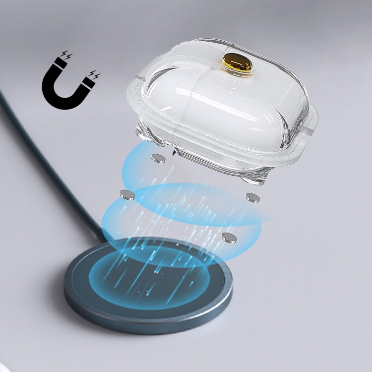 For AirPods 3 Magnetic Clear Armor TPU TWS Earphone Case(Black) - For AirPods 3 by PMC Jewellery | Online Shopping South Africa | PMC Jewellery | Buy Now Pay Later Mobicred