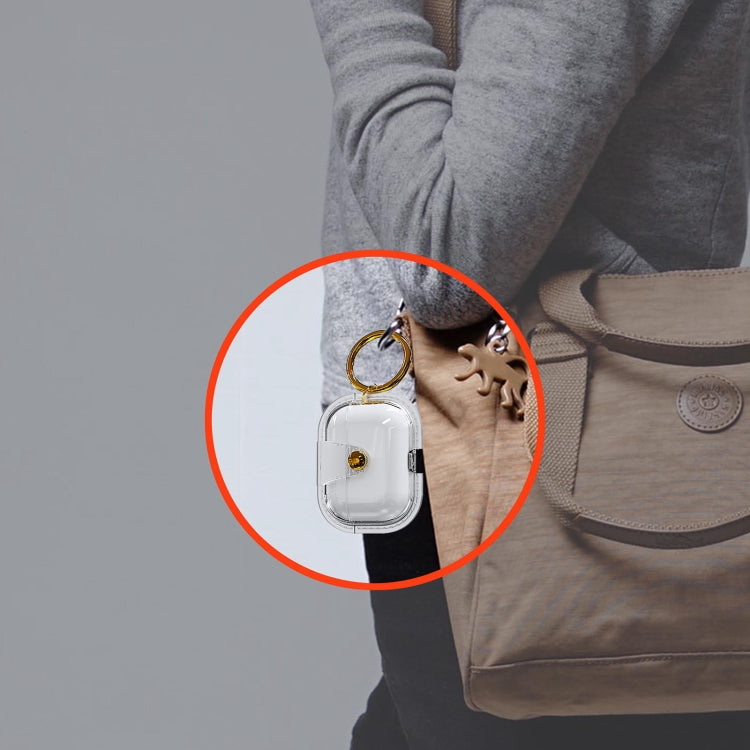 For AirPods Pro 1 Magnetic Clear Armor TPU TWS Earphone Case(Pink) - For AirPods Pro by PMC Jewellery | Online Shopping South Africa | PMC Jewellery | Buy Now Pay Later Mobicred