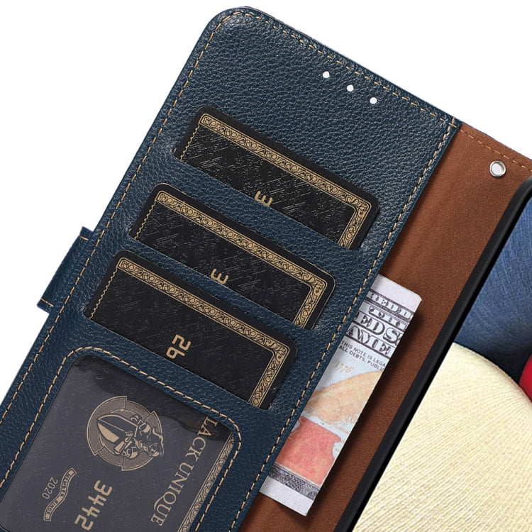 For Google Pixel 10 Pro / 9 Pro KHAZNEH Litchi Texture Leather RFID Phone Case(Blue) - Google Cases by PMC TechLife | Online Shopping South Africa | PMC TechLife | Buy Now Pay Later Mobicred
