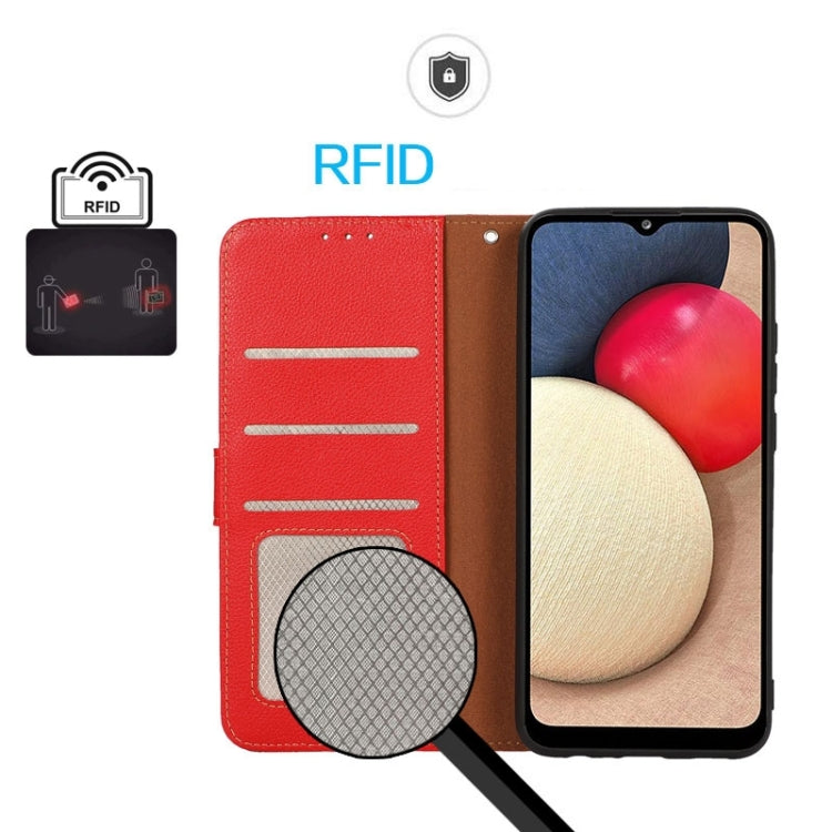 For Google Pixel 9 KHAZNEH Litchi Texture Leather RFID Phone Case(Red) - Google Cases by PMC TechLife | Online Shopping South Africa | PMC TechLife | Buy Now Pay Later Mobicred