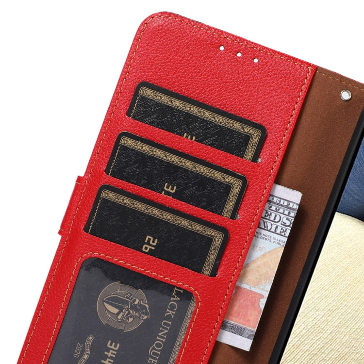 For Google Pixel 9 KHAZNEH Litchi Texture Leather RFID Phone Case(Red) - Google Cases by PMC TechLife | Online Shopping South Africa | PMC TechLife | Buy Now Pay Later Mobicred