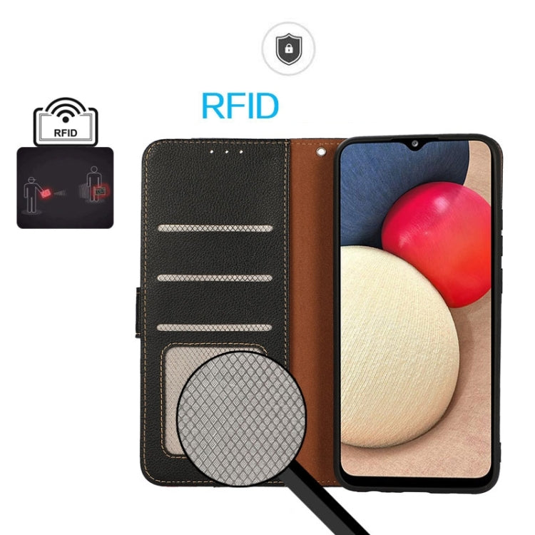 For Google Pixel 10 / 9 KHAZNEH Litchi Texture Leather RFID Phone Case(Black) - Google Cases by PMC TechLife | Online Shopping South Africa | PMC TechLife | Buy Now Pay Later Mobicred