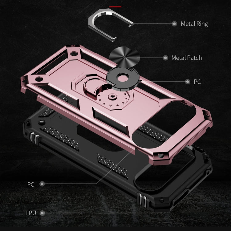 For Google Pixel 9 Shockproof TPU + PC Phone Case with Holder(Rose Gold) - Google Cases by PMC TechLife | Online Shopping South Africa | PMC TechLife | Buy Now Pay Later Mobicred