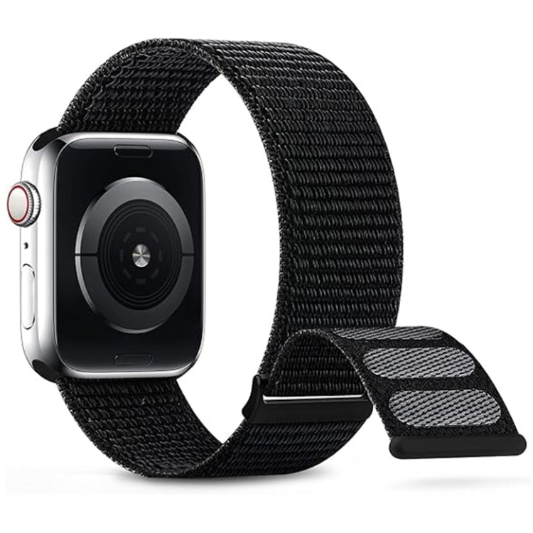 For Apple Watch Ultra 2 49mm Dual Hook and Loop Nylon Watch Band(Dark Black) - Watch Bands by PMC TechLife | Online Shopping South Africa | PMC TechLife