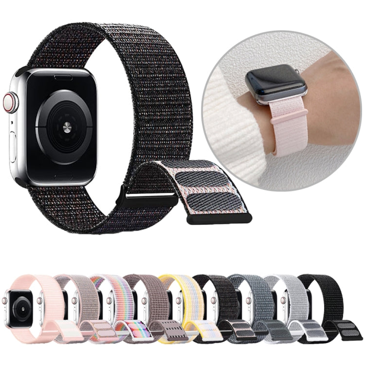 For Apple Watch Series 9 45mm Dual Hook and Loop Nylon Watch Band(Seashell) - Watch Bands by PMC TechLife | Online Shopping South Africa | PMC TechLife