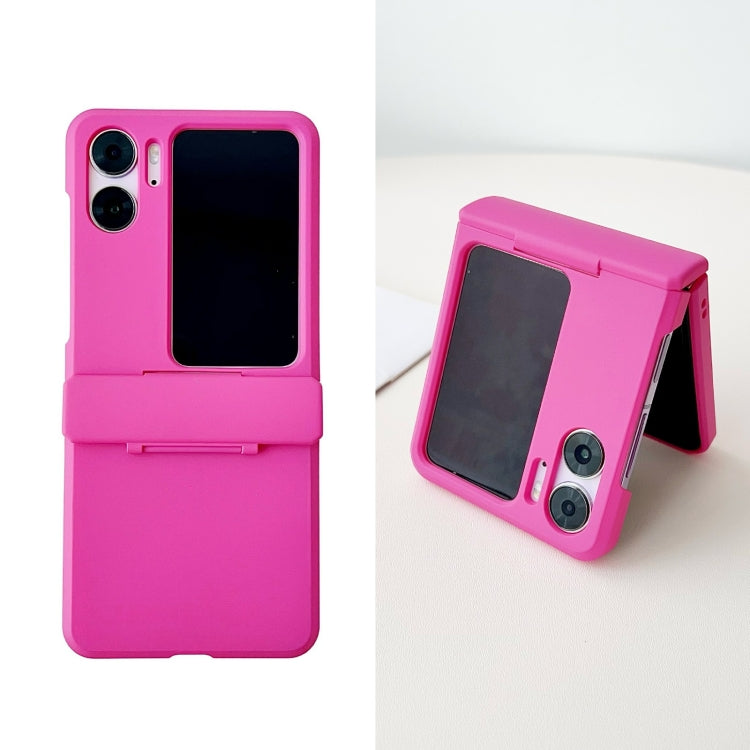 For OPPO Find N2 Flip Skin Feel PC Full Coverage Shockproof Phone Case(Rose Red) - Find N2 Flip Cases by PMC TechLife | Online Shopping South Africa | PMC TechLife