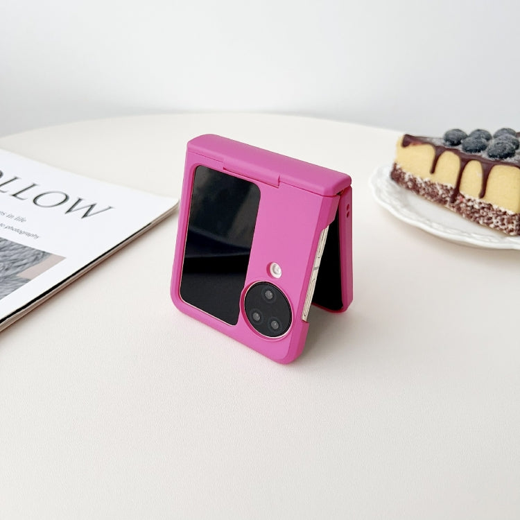 For OPPO Find N2 Flip Skin Feel PC Full Coverage Shockproof Phone Case(Rose Red) - Find N2 Flip Cases by PMC TechLife | Online Shopping South Africa | PMC TechLife