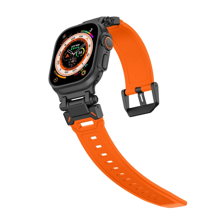 For Apple Watch 42mm Explorer TPU Watch Band(Black Orange) - free shipping - PMC TechLife - Order now!
