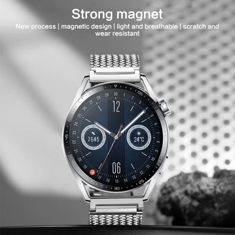 For Huawei Watch 4 / 4 Pro 22mm Magnetic Clasp Braided Chain Stainless Steel Watch Band(Black) - Watch Bands by PMC TechLife | Online Shopping South Africa | PMC TechLife | Buy Now Pay Later Mobicred