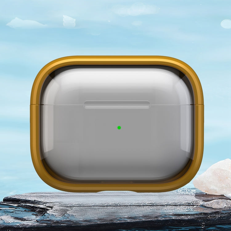 For AirPods Pro 2  TPU Hybrid PC Case with Holder(Yellow) - For AirPods Pro 2 by PMC Jewellery | Online Shopping South Africa | PMC Jewellery | Buy Now Pay Later Mobicred