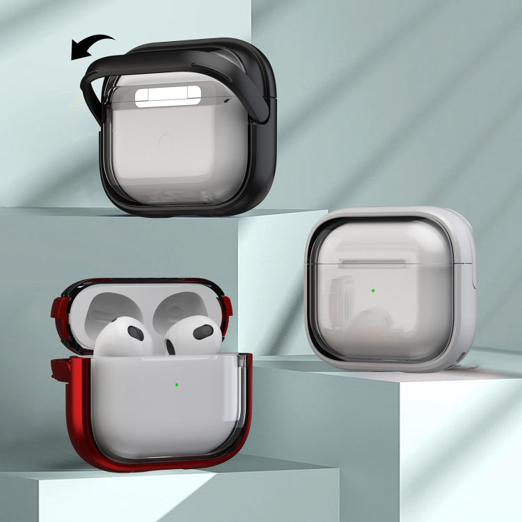 For AirPods 1 / 2 TPU Hybrid PC Case with Holder(Dark Blue) - For AirPods 1/2 by PMC Jewellery | Online Shopping South Africa | PMC Jewellery | Buy Now Pay Later Mobicred