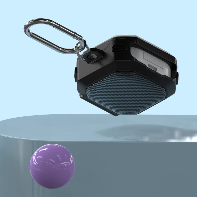 For Galaxy Buds Live / Pro /2 /2 Pro / FE Carbon Fiber TPU Hybrid PC Case with Hook(White) - Samsung Earphone Case by PMC TechLife | Online Shopping South Africa | PMC TechLife | Buy Now Pay Later Mobicred