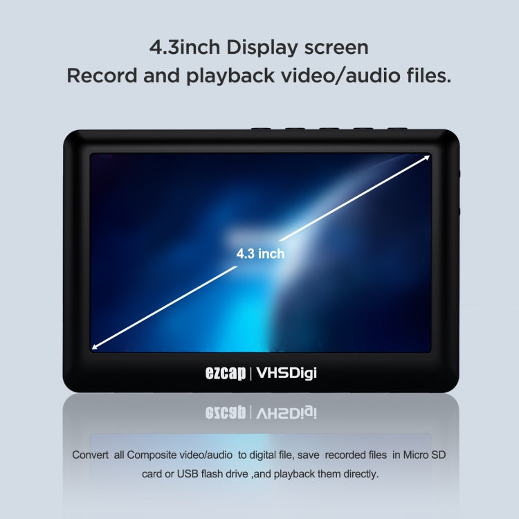 Ezcap 180 VHSDigi 4.3 inch Screen Video Capture Recording Box(Black) - Video Capture Solutions by Ezcap | Online Shopping South Africa | PMC TechLife