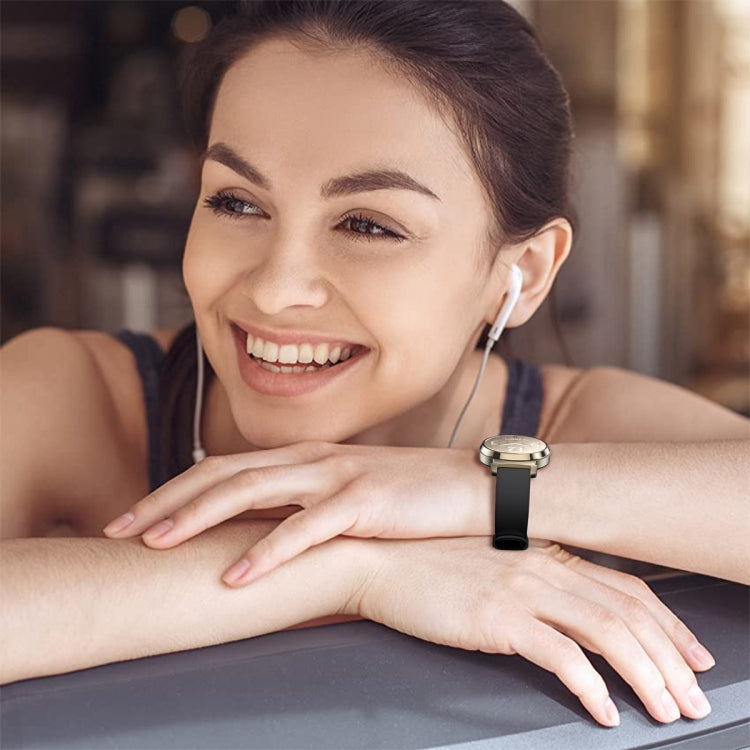 For Garmin Lily 2 Silicone Watch Band Wristband(Black) - Watch Bands by PMC TechLife | Online Shopping South Africa | PMC TechLife
