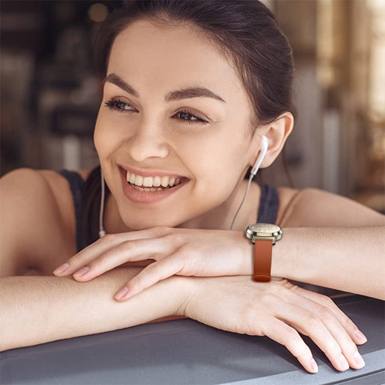 For Garmin Lily 2 Silicone Watch Band Wristband(Mocha Brown) - Watch Bands by PMC TechLife | Online Shopping South Africa | PMC TechLife | Buy Now Pay Later Mobicred