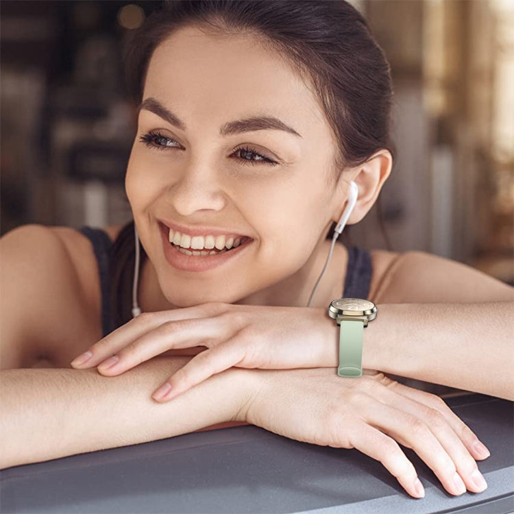 For Garmin Lily 2 Silicone Watch Band Wristband(Light Green) - Watch Bands by PMC TechLife | Online Shopping South Africa | PMC TechLife