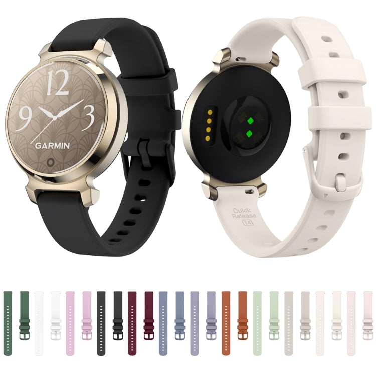 For Garmin Lily 2 Silicone Watch Band Wristband(Mocha Brown) - Watch Bands by PMC TechLife | Online Shopping South Africa | PMC TechLife | Buy Now Pay Later Mobicred