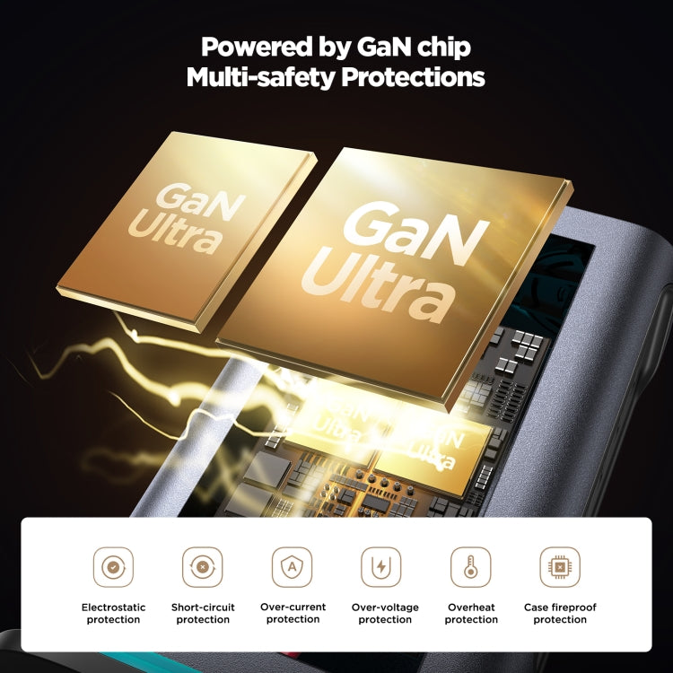 JOYROOM JR-TCM02 6 in 1 65W GaN 4 USB-C & 2 USB-A Multi-port Charger, Power Plug:UK Plug(Dark Gray) - free shipping - PMC Jewellery - Order now!