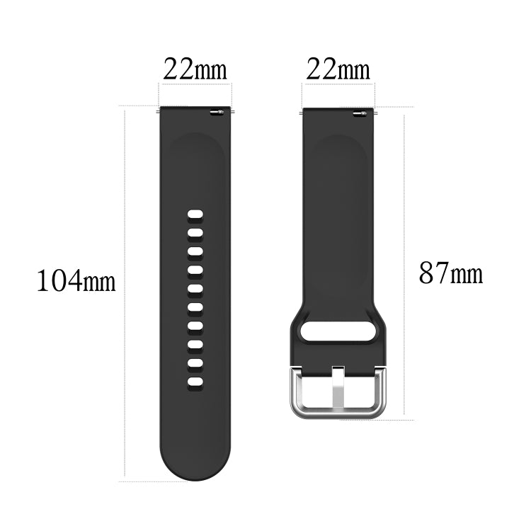 For Xiaomi Watch 2 Solid Color Metal Silver Buckle Silicone Watch Band, Size: S(Army Green) - Watch Bands by PMC TechLife | Online Shopping South Africa | PMC TechLife