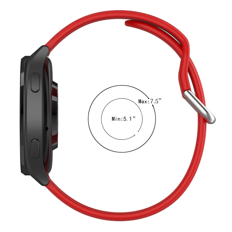 For Xiaomi Watch 2 Solid Color Metal Silver Buckle Silicone Watch Band, Size: S(Red) - Watch Bands by PMC TechLife | Online Shopping South Africa | PMC TechLife