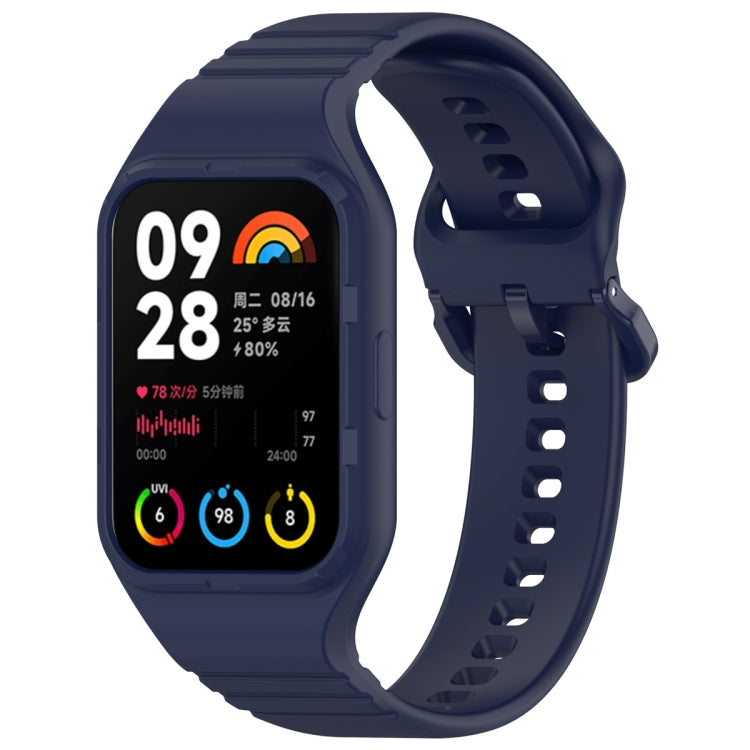 For Xiaomi Mi Band 8 Pro Solid Color Integrated TPU Watch Band(Navy Blue) - Watch Bands by PMC TechLife | Online Shopping South Africa | PMC TechLife