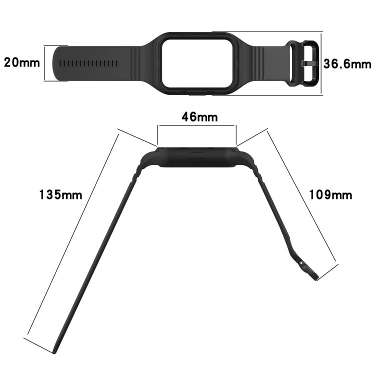 For Xiaomi Mi Band 8 Pro Solid Color Integrated TPU Watch Band(Navy Blue) - Watch Bands by PMC TechLife | Online Shopping South Africa | PMC TechLife