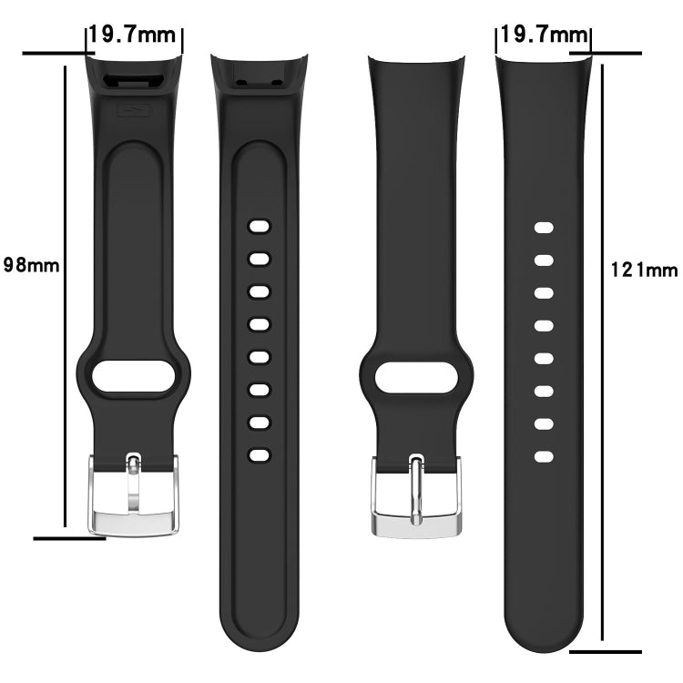 For Mambo Band 6S Solid Color Silver Buckle Silicone Watch Band(Light Blue) - Watch Bands by PMC TechLife | Online Shopping South Africa | PMC TechLife