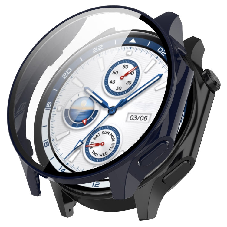 For OnePlus Watch 2 / OPPO Watch X PC + Tempered Film Integrated Watch Protective Case(Ink Blue) - Watch Case by PMC TechLife | Online Shopping South Africa | PMC TechLife