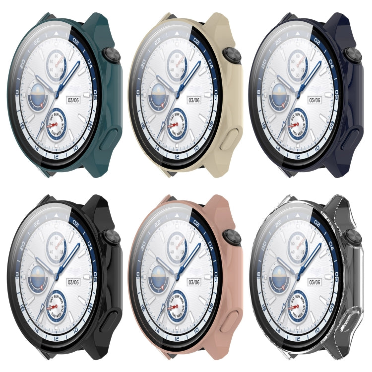 For OnePlus Watch 2 / OPPO Watch X PC + Tempered Film Integrated Watch Protective Case(Ivory White) - Watch Case by PMC TechLife | Online Shopping South Africa | PMC TechLife