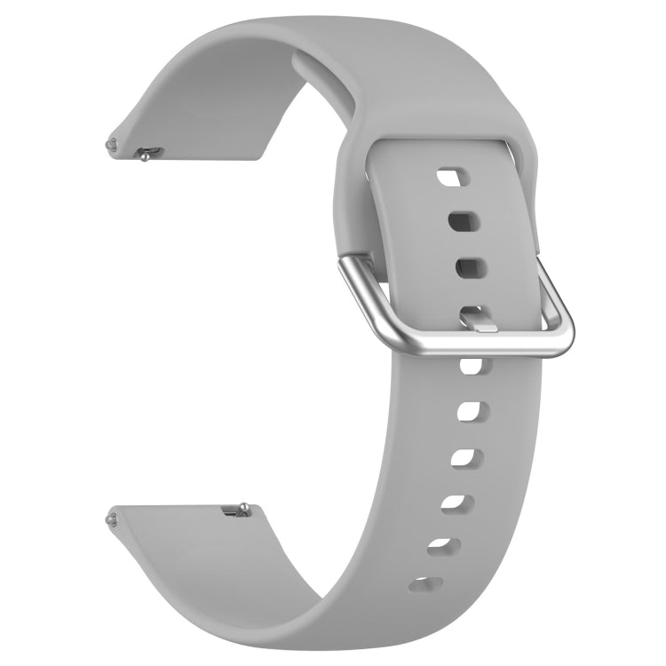 For CMF Watch Pro D395 22mm Solid Color Silver Buckle Silicone Watch Band, Size:S(Grey) - Watch Bands by PMC TechLife | Online Shopping South Africa | PMC TechLife