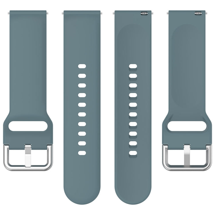 For CMF Watch Pro D395 22mm Solid Color Silver Buckle Silicone Watch Band, Size:S(Rock Blue) - Watch Bands by PMC TechLife | Online Shopping South Africa | PMC TechLife