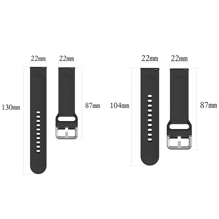 For CMF Watch Pro D395 22mm Solid Color Silver Buckle Silicone Watch Band, Size:S(Green) - Watch Bands by PMC TechLife | Online Shopping South Africa | PMC TechLife