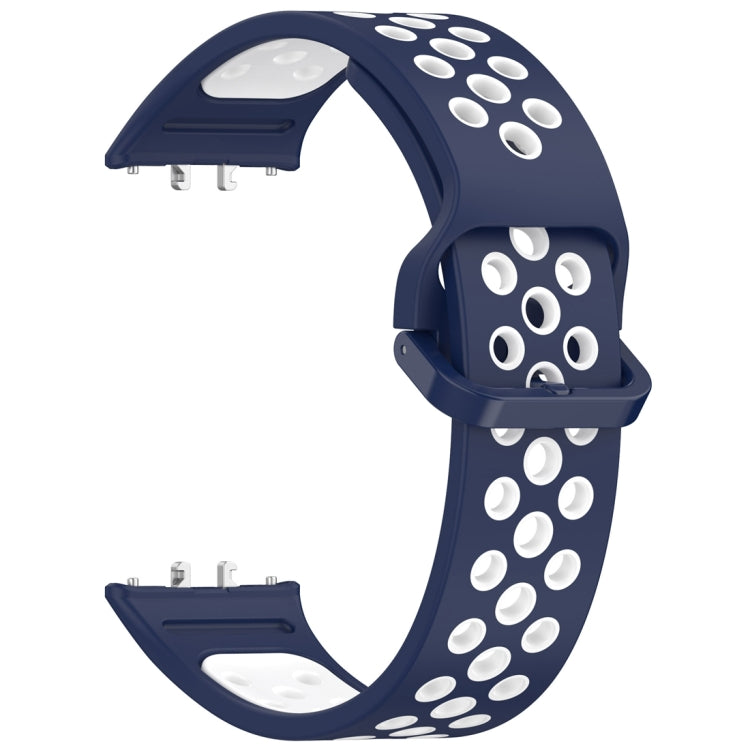 For Samsung Galaxy Fit 3 Two Color Breathable Silicone Watch Band(Midnight Blue White) - Watch Bands by PMC TechLife | Online Shopping South Africa | PMC TechLife