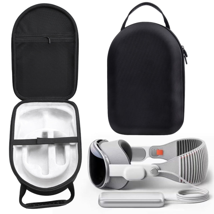 For Apple Vision Pro EVA Cloth Velvet Handle Waterproof Host Storage Bag(Black) - VR Accessories by PMC TechLife | Online Shopping South Africa | PMC TechLife | Buy Now Pay Later Mobicred