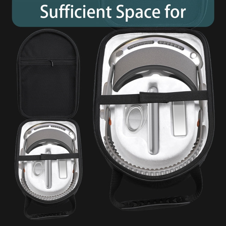 For Apple Vision Pro EVA Cloth Velvet Handle Waterproof Host Storage Bag(Black) - VR Accessories by PMC TechLife | Online Shopping South Africa | PMC TechLife | Buy Now Pay Later Mobicred