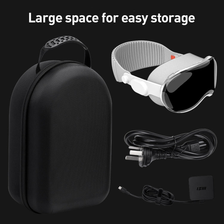 For Apple Vision Pro EVA Cloth Velvet Handle Waterproof Host Storage Bag(Black) - VR Accessories by PMC TechLife | Online Shopping South Africa | PMC TechLife | Buy Now Pay Later Mobicred