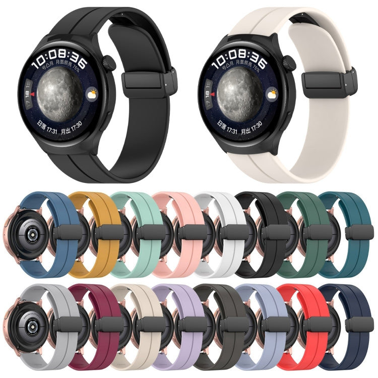 18mm Groove Folding Black Buckle Silicone Watch Band(Wine Red) - 18mm Bands by PMC TechLife | Online Shopping South Africa | PMC TechLife | Buy Now Pay Later Mobicred