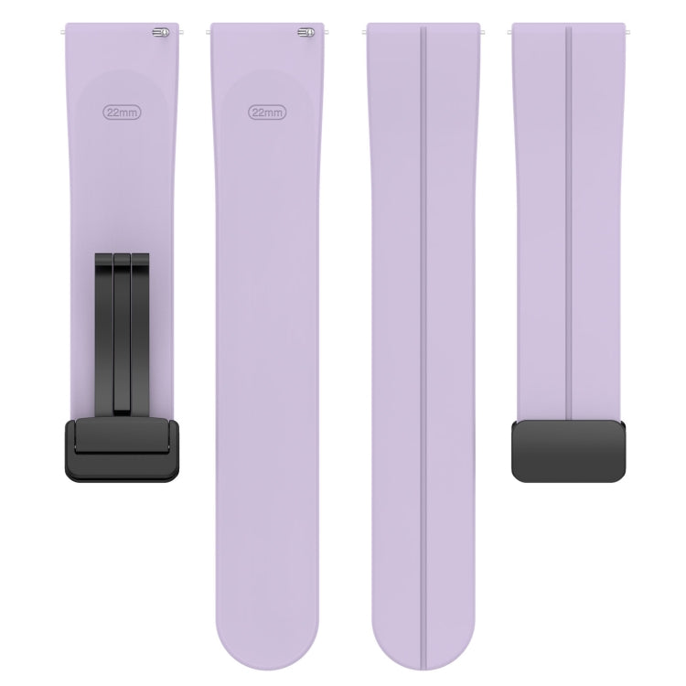 18mm Groove Folding Black Buckle Silicone Watch Band(Blue) - 18mm Bands by PMC TechLife | Online Shopping South Africa | PMC TechLife | Buy Now Pay Later Mobicred