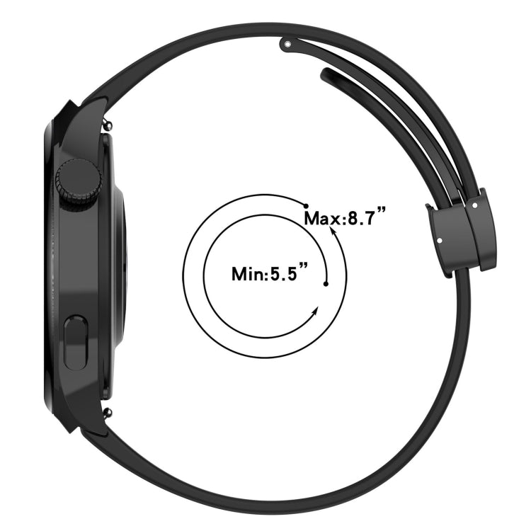 18mm Groove Folding Black Buckle Silicone Watch Band(Purple) - 18mm Bands by PMC TechLife | Online Shopping South Africa | PMC TechLife | Buy Now Pay Later Mobicred