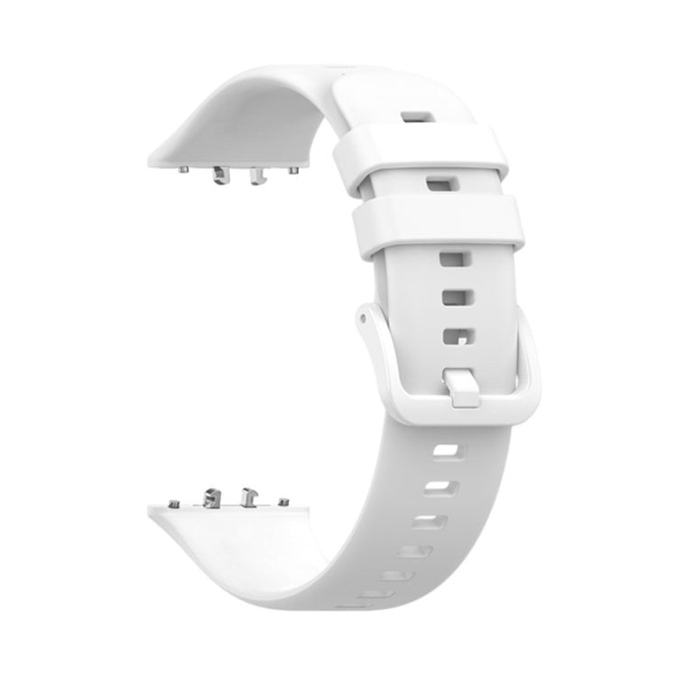For Samsung Galaxy Fit 3 Solid Color Buckle Silicone Watch Band(White) - Watch Bands by PMC TechLife | Online Shopping South Africa | PMC TechLife