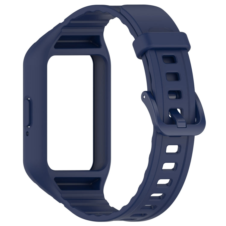 For Samsung Galaxy Fit 3 Solid Color Integrated TPU Watch Band(Midnight Blue) - Watch Bands by PMC TechLife | Online Shopping South Africa | PMC TechLife