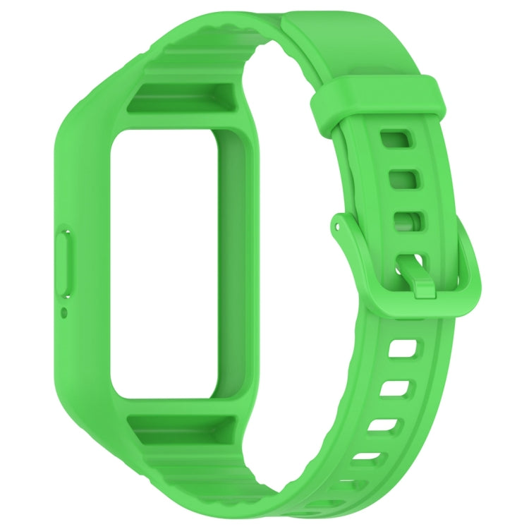 For Samsung Galaxy Fit 3 Solid Color Integrated TPU Watch Band(Fluorescent Green) - Watch Bands by PMC TechLife | Online Shopping South Africa | PMC TechLife