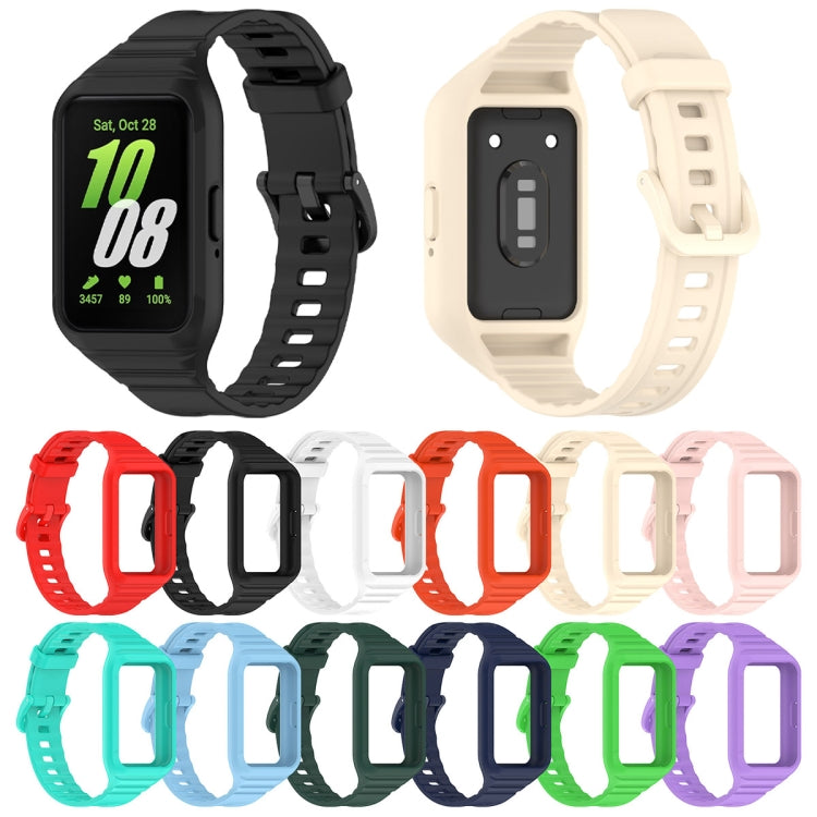 For Samsung Galaxy Fit 3 Solid Color Integrated TPU Watch Band(Cyan) - Watch Bands by PMC TechLife | Online Shopping South Africa | PMC TechLife