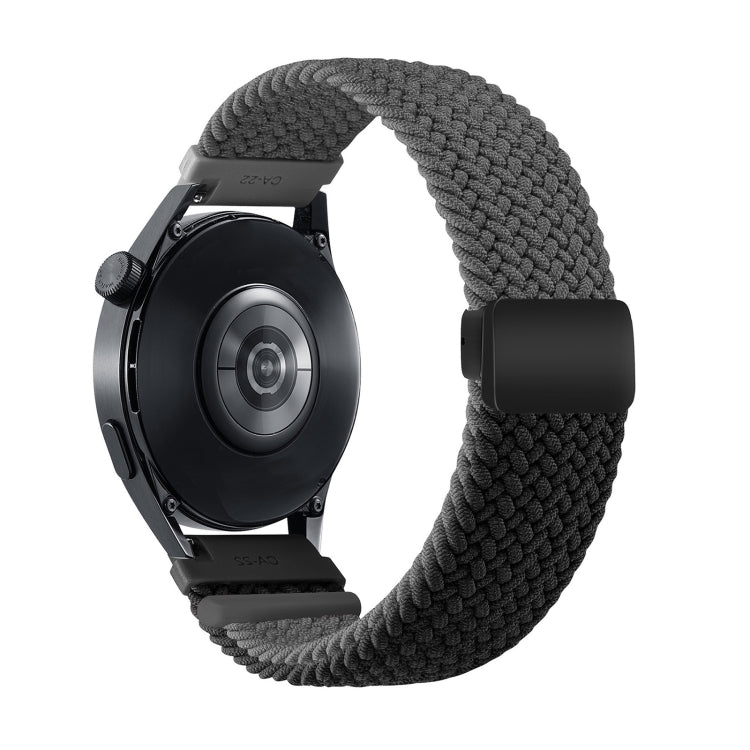 18mm Two-color Magnetic Braided Nylon Watch Band(Space Grey Black) - 18mm Bands by PMC TechLife | Online Shopping South Africa | PMC TechLife | Buy Now Pay Later Mobicred
