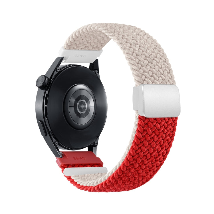 18mm Two-color Magnetic Braided Nylon Watch Band(Starlight Red) - 18mm Bands by PMC TechLife | Online Shopping South Africa | PMC TechLife | Buy Now Pay Later Mobicred