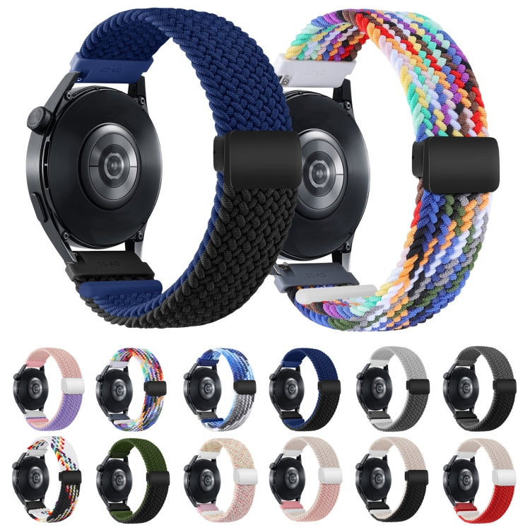 18mm Two-color Magnetic Braided Nylon Watch Band(Blueberry Black Chocolate) - 18mm Bands by PMC TechLife | Online Shopping South Africa | PMC TechLife | Buy Now Pay Later Mobicred