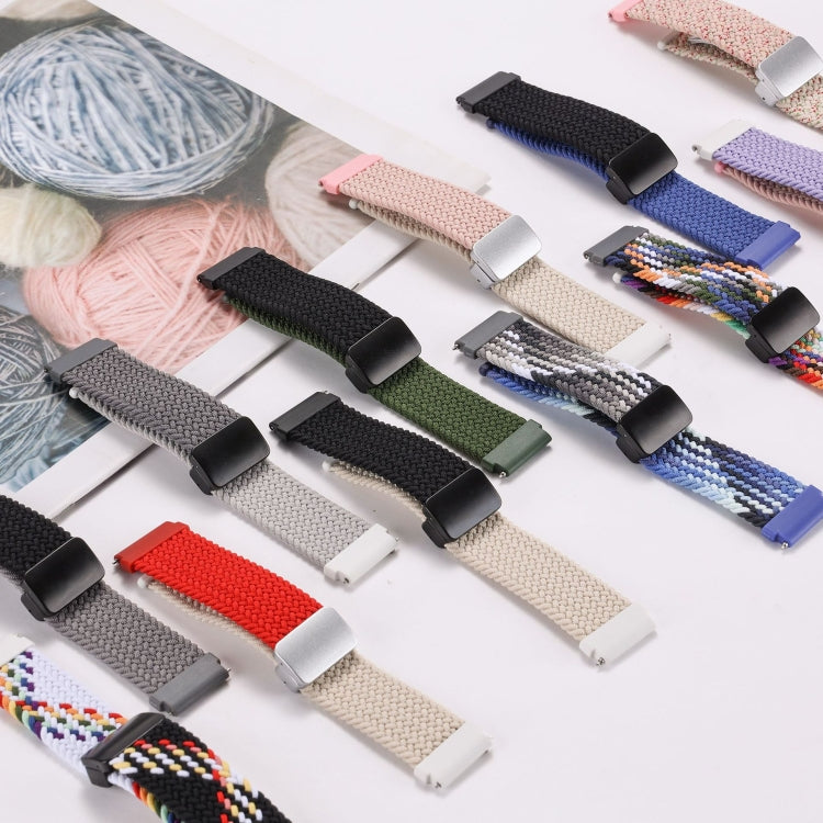 20mm Two-color Magnetic Braided Nylon Watch Band(Blueberry Black Chocolate) - 20mm Bands by PMC TechLife | Online Shopping South Africa | PMC TechLife