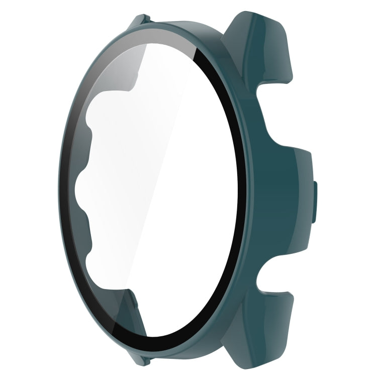 For Garmin Forerunner 165 / 165 Music PC + Tempered Film Integrated Watch Protective Case(Pine Green) - Watch Cases by PMC TechLife | Online Shopping South Africa | PMC TechLife
