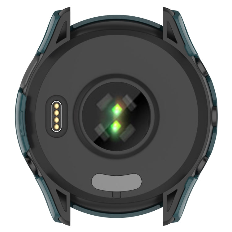 For Garmin Forerunner 165 / 165 Music PC + Tempered Film Integrated Watch Protective Case(Pine Green) - Watch Cases by PMC TechLife | Online Shopping South Africa | PMC TechLife